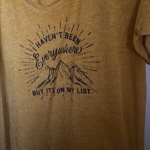 Maurices Yellow Graphic Short Sleeve Tee